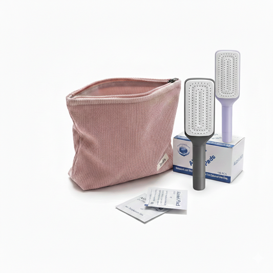 L’ENSEMBLE BEAUTY : 2 Brosses & leurs Accessoires Protection & Hygiène.