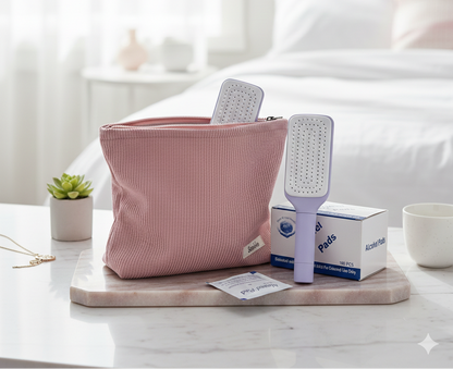 L’ENSEMBLE BEAUTY : 2 Brosses & leurs Accessoires Protection & Hygiène.